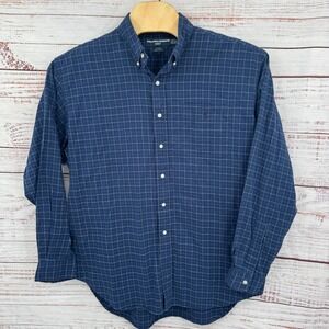 Ralph Lauren Golf Tilden Shirt Mens XL Blue Plaid Button Down‎ Long Sleeve